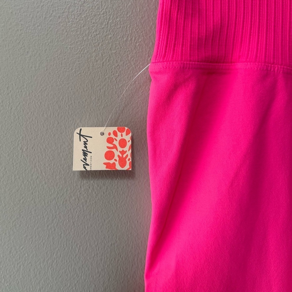 NWT Free People Movement High-Rise 7/8 Length Good Karma Leggings Tropical Pink - Picture 10 of 12
